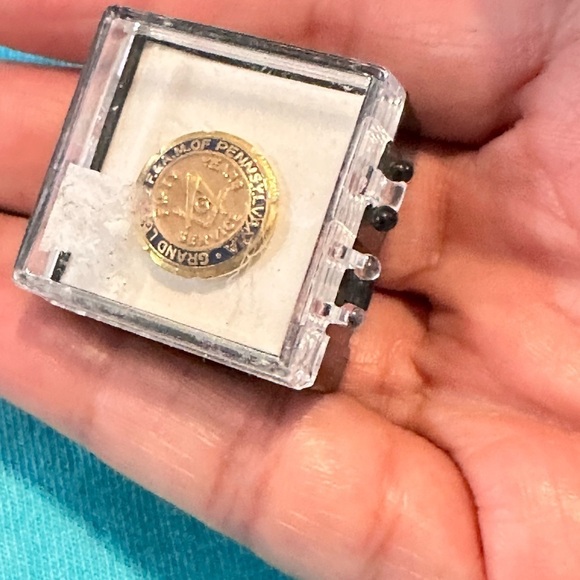 Masons Masonic Pin 50 Years Of Service 10k G.F. Grand Lodge Of Pennsylvania 19W - Picture 7 of 7